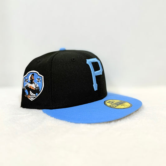 New era exclusive 59FIFTY black/blue Pittsburgh W/ RC #21 side patch